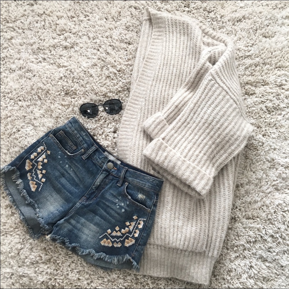 Free People embroidered shorts